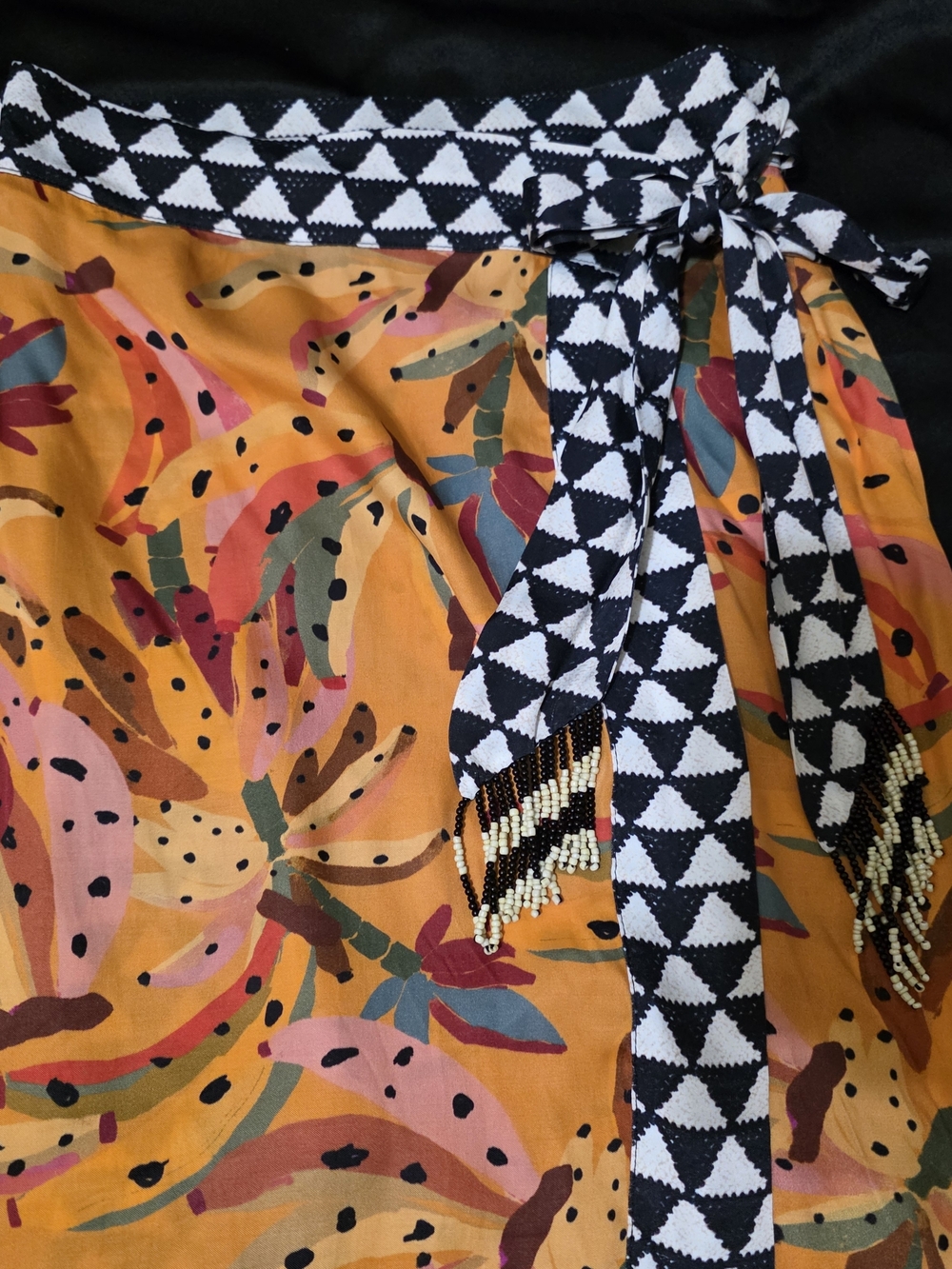 FARM Rio Multicolor Floral & Geometric Print Vacation Boho Resortwear Skirt - Picture 5 of 10
